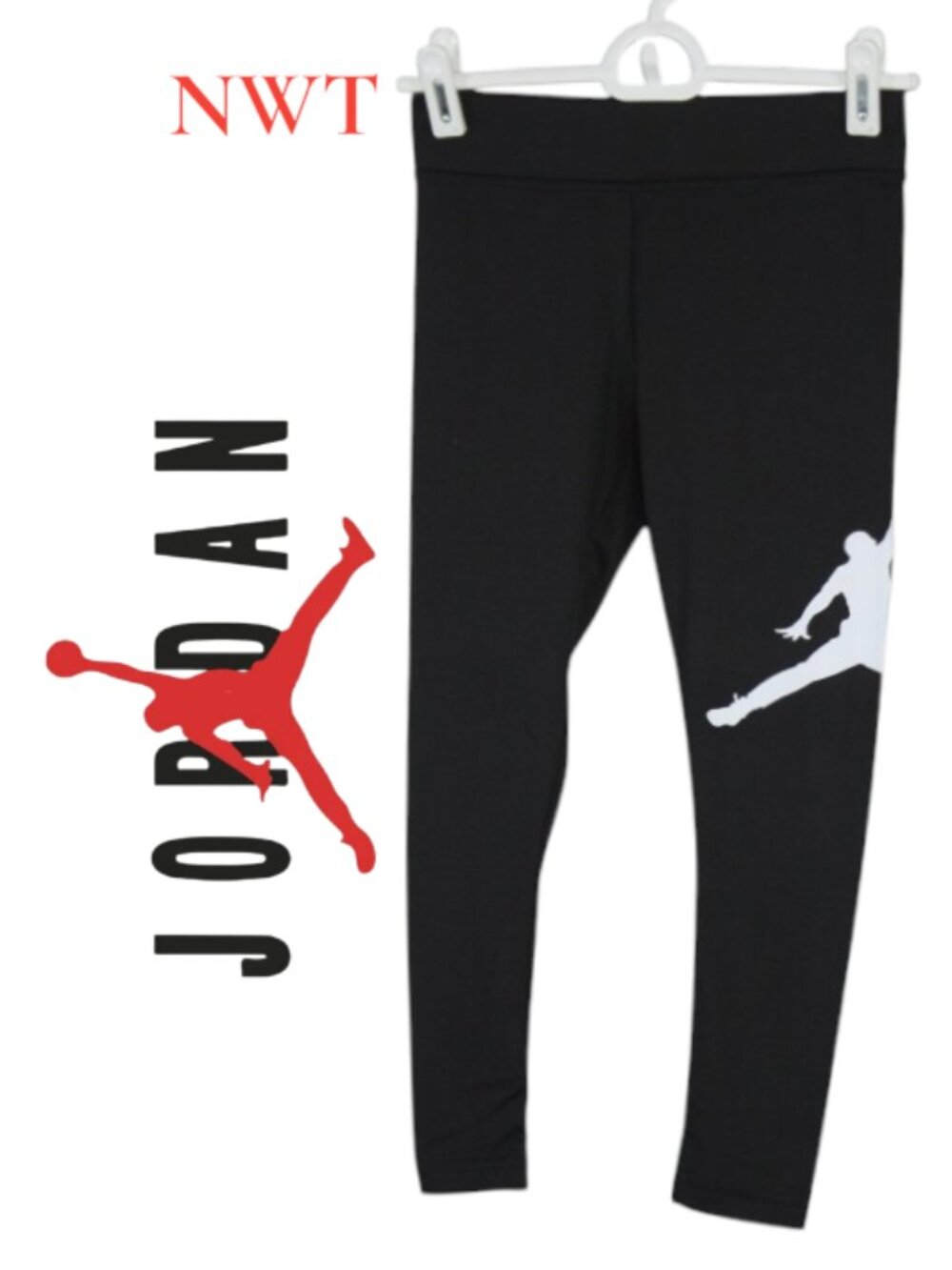 NWT Black Air Jordan Girls Leggings Size Medium